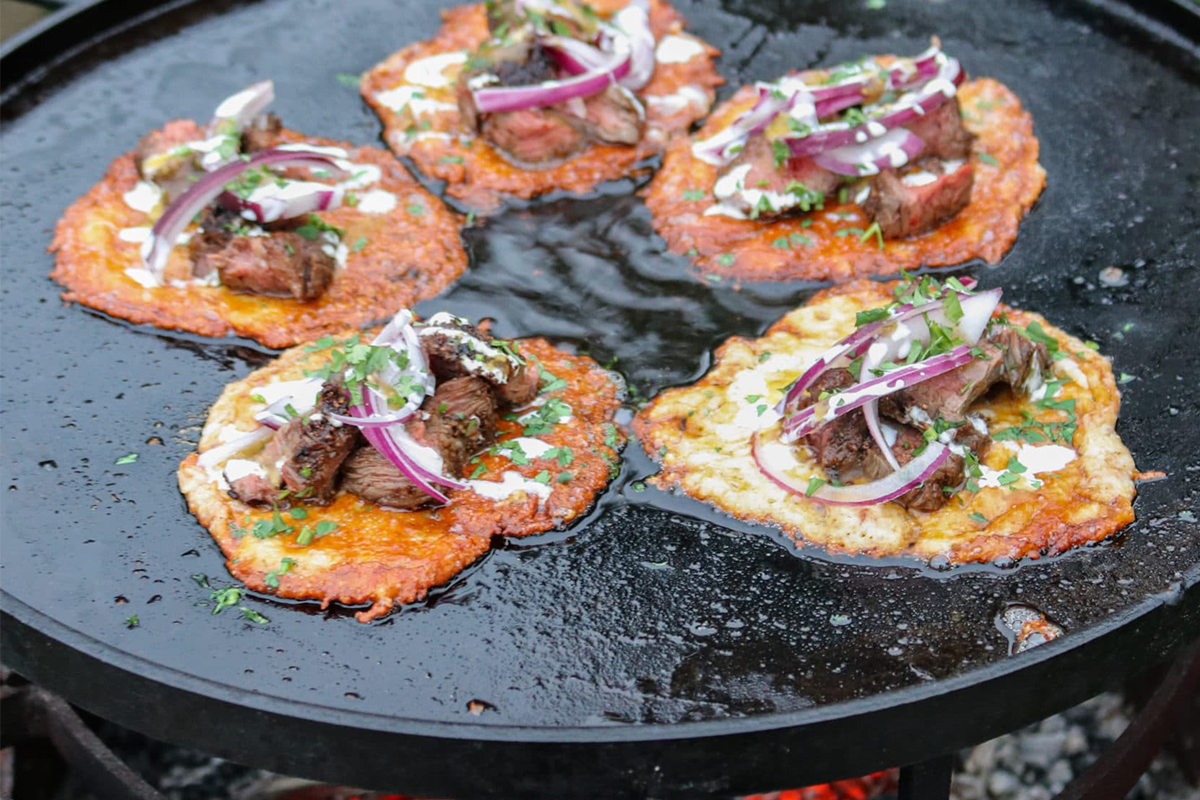 Crispy Cheese Tortilla Beef Tacos